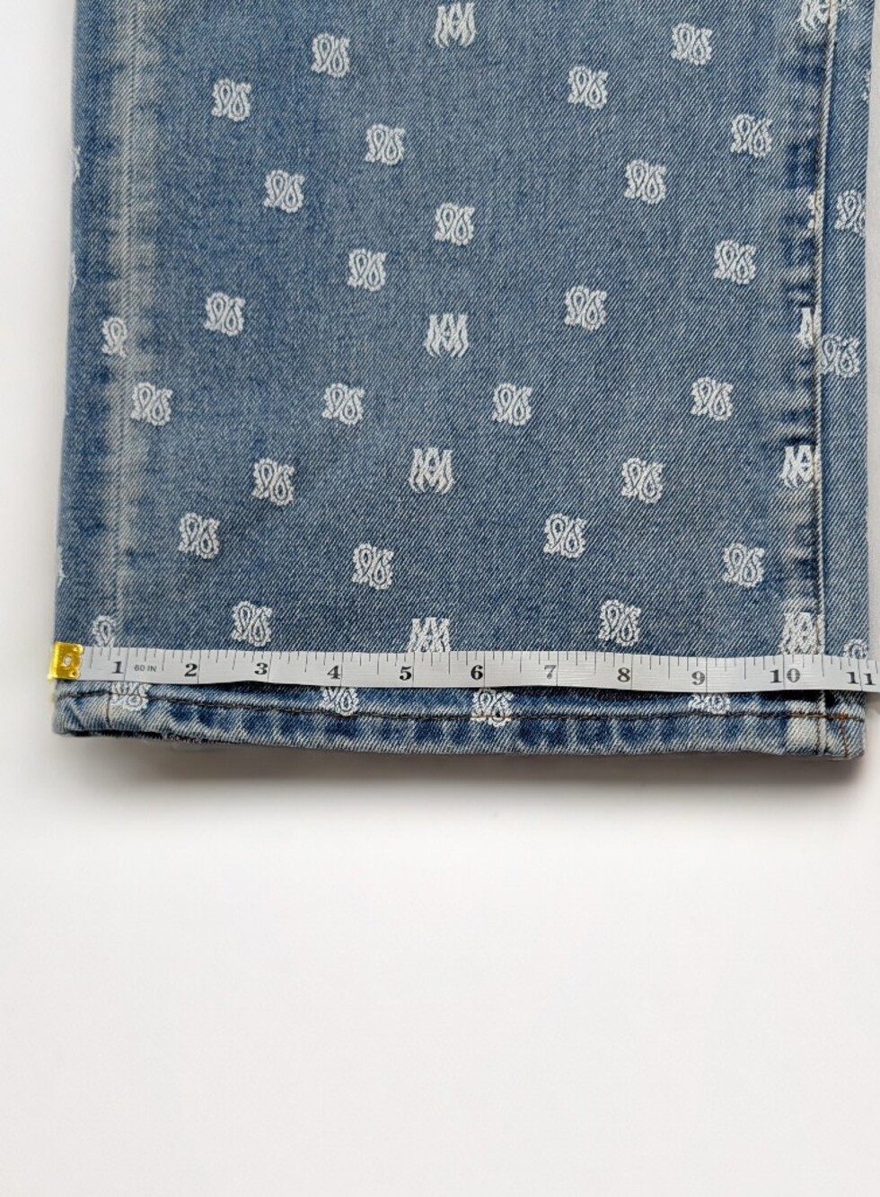 AMIRI Monogram Wide Leg Designer Jeans Size 38 NWT Made in USA - Picture 8 of 16